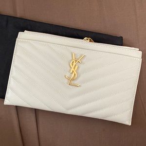 *FINAL PRICE* YSL MONOGRAM POUCH IN CREMA SOFT